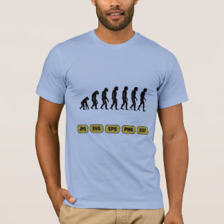 Menselijke evolutie silhouetten t-shirt