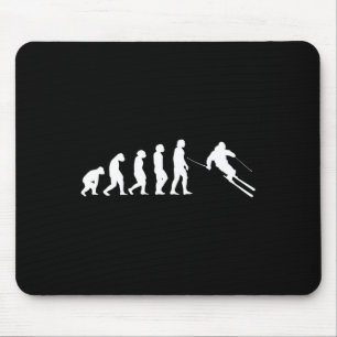 Menselijke evolutie skiën snowboarden muismat