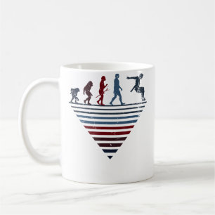 Menselijke Evolutie - Speler Vintage Parkour Koffiemok