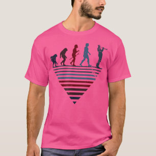 Menselijke evolutie - trompettist trompet t-shirt