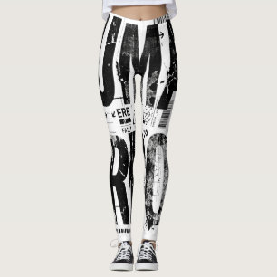 MENSELIJKE FOUT   Industriële Brutalistische Typog Leggings