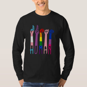 Menselijke gebarentaal ASL Hand Talking Trans Gay T-shirt