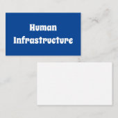 Menselijke infrastructuur visitekaartje (Voorkant / Achterkant)