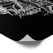 Menselijke interne anatomie in zwart-wit afdrukken poster (Hoek)