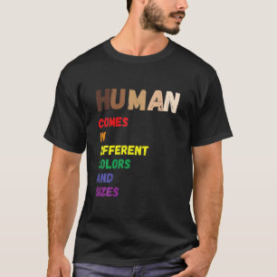 Menselijke kleuren kunnen LGBT Equality Black P T-shirt
