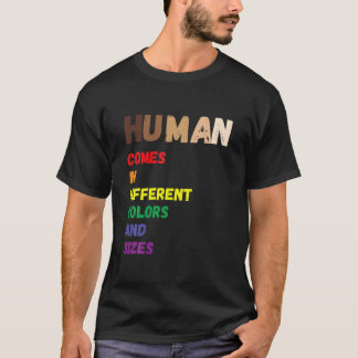 Menselijke kleuren kunnen LGBT Equality Black P T-shirt
