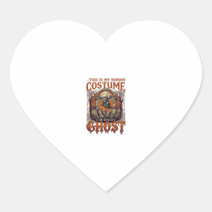 Menselijke Kostuum Geest Skelet Kerkhof Maan Hallo Hart Sticker
