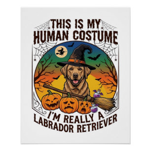 Menselijke Kostuum Labrador Retriever Halloween He Perfect Poster