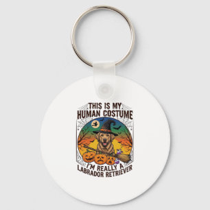 Menselijke Kostuum Labrador Retriever Halloween He Sleutelhanger