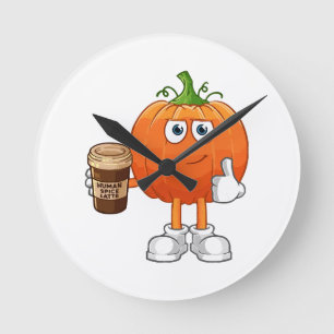 Menselijke kruiden latte ronde klok