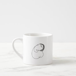 Menselijke man man koffiethee drink espresso kop
