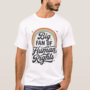 Menselijke Rechten Retro Regenboog Vector T-Shirt
