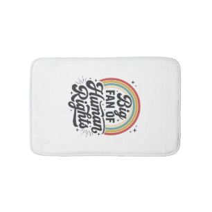 Menselijke Rechten Retro Regenboog Vector T-Shirt  Badmat