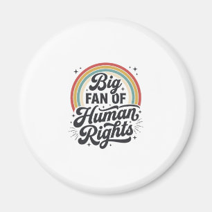Menselijke Rechten Retro Regenboog Vector T-Shirt  Magneet