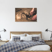 Menselijke resten canvas afdruk (Insitu (Slaapkamer))