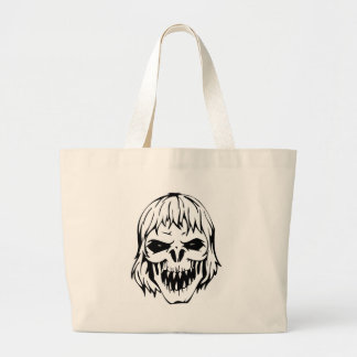 Menselijke schedel grote tote bag