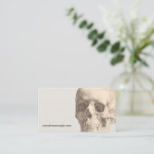  menselijke schedel Halloween Visitekaartje (Staand voorkant)