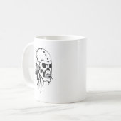 Menselijke schedel koffiemok (Voorkant links)