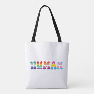 Menselijke trots regenboog kleuren gay trans pan l draagtas