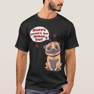 Menselijke Vader Pug T-shirt