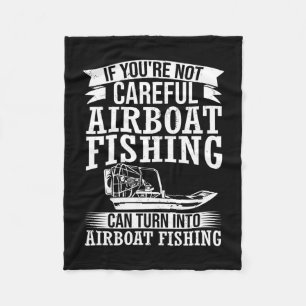 Mensen airboat kapitein boot ruiter airboating boo fleece deken