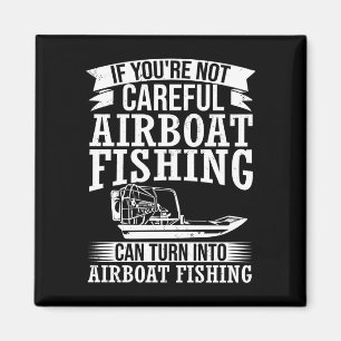 Mensen airboot kapitein boot ruiter airbooten boot magneet
