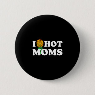 Mensen ananas hete moeders ondersteboven hart grap ronde button 5,7 cm