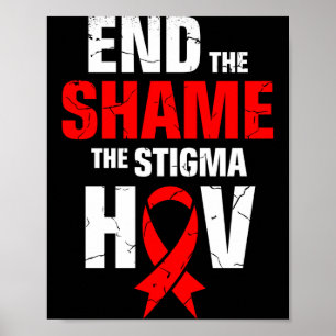 Mensen beëindigen de schaamte het stigma hiv aids poster