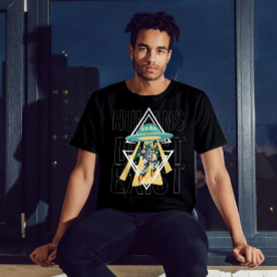 Mensen bestaan niet Alien Funny quote Graphic T-shirt