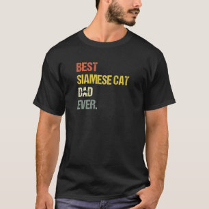 Mensen Beste Siamese Kat Vader Kat T-shirt