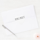 Mensen boven de winst hart sticker (Envelop)