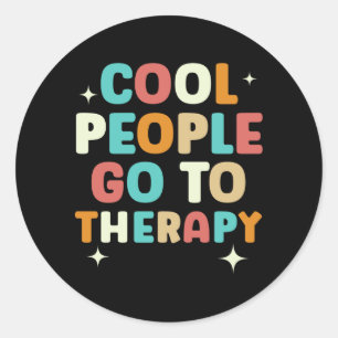 Mensen Cool People Go To Therapie Awareness Mental Ronde Sticker