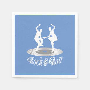 Mensen dansen rock en roll servet