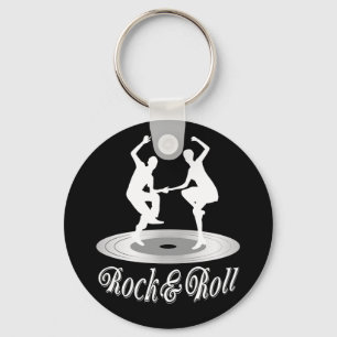 Mensen dansen rock en roll sleutelhanger