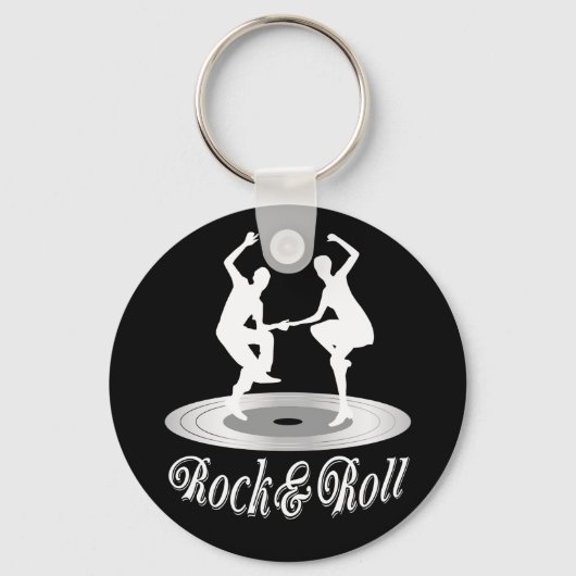 Mensen dansen rock en roll sleutelhanger (Voorkant)