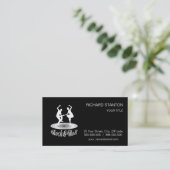 Mensen dansen rock en roll visitekaartje (Staand voorkant)