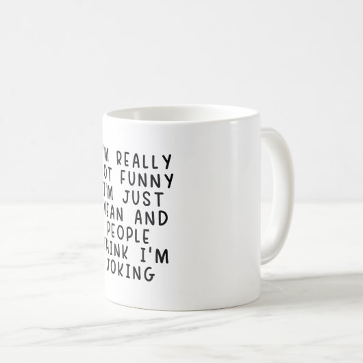 Mensen denken dat ik grappig sarcastisch ben koffiemok (Voorkant rechts)