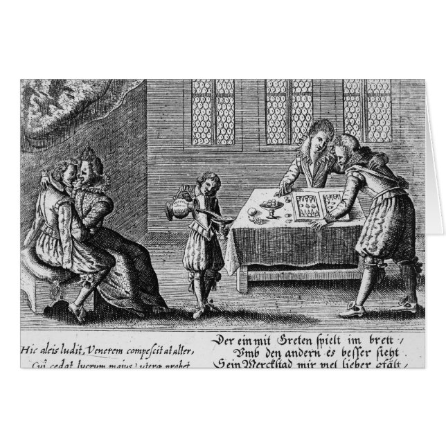 Mensen die backgammon spelen (Voorkant Horizontaal)