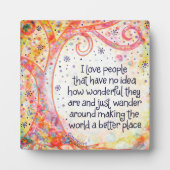 Mensen die de wereld beter Inspirerend maken Fotoplaat (Voorkant)