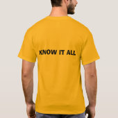 Mensen die denken dat ze alles echt weten.. t-shirt (Achterkant)