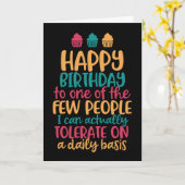 Mensen die ik leuk kan verdragen kaart (Gele Bloem)