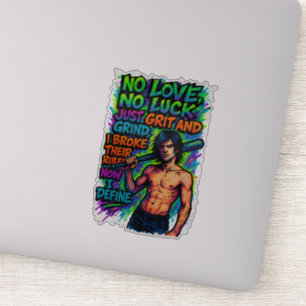 Mensen die obstakels in het leven overwinnen sticker