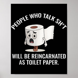 Mensen die over het toilet praten, worden gereïnca poster