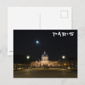 Mensen die 's nachts op Pont des Arts lopen - Pari Briefkaart (Voorkant / Achterkant)