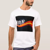 Mensen die Silhouettes Mannen T-Shirt dansen (Voorkant)