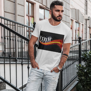 Mensen die Silhouettes Mannen T-Shirt dansen