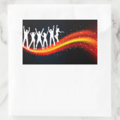 Mensen die Silhouettes Stickers dansen (Tas)