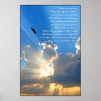 Mensen die zand zaaien zijn degenen die... poster