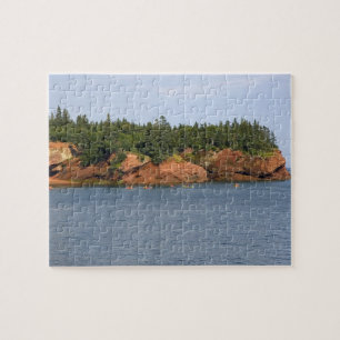 Mensen die zee-canoën in de Fundybaai bij St. Legpuzzel