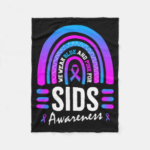 Mensen dragen in oktober roze en blauw voor SIDS-b Fleece Deken